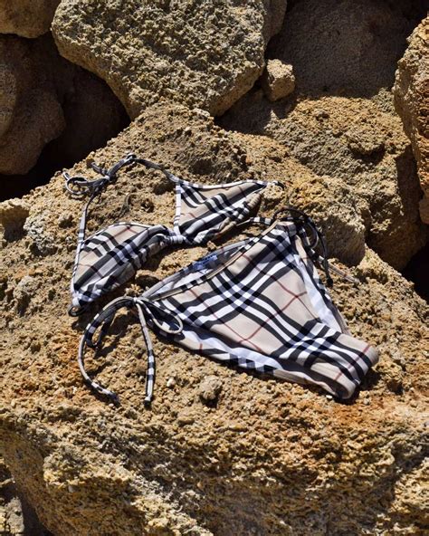 burberry 2 piece set swimsuit|Burberry monogram bikini.